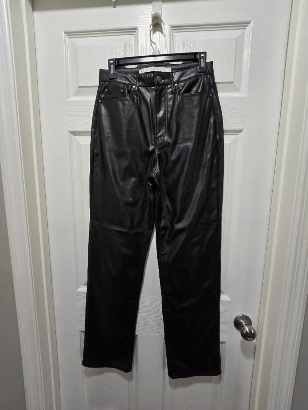 Tinseltown Faux Leather Pants Womens 7 Black Rocker Goth